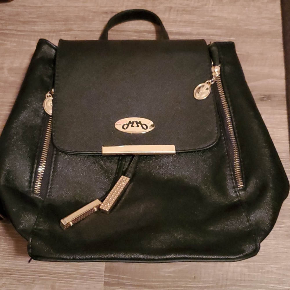 Like New Black Back Pack Purse